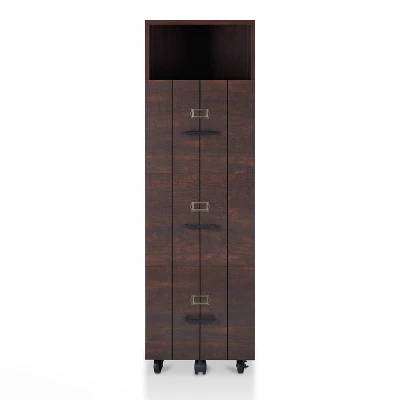 Namba 3 Drawer File Cabinet Vintage Walnut - HOMES: Inside + Out - Image 3