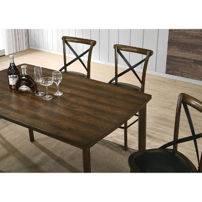 Somers Rectangular Counter Height Dining Table Oak - HOMES: Inside + Out - Image 4