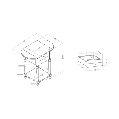 Amaxa Double Drawer Side Table - HOMES: Inside + Out - Image 5