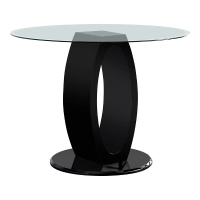 5pc Spearelton Oval Pedestal Round Dining Table Set Black - HOMES: Inside + Out - Image 3