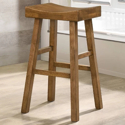 Set Of 2 29" Lille Seat Saddle Counter Height Barstools - HOMES: Inside + Out