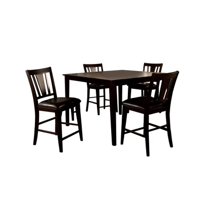 5pc Pattinson Simple Counter Dining Table Set Espresso - HOMES: Inside + Out - Image 2