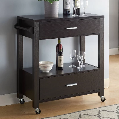 Umberra 2 Drawer Kitchen Cart Red Cocoa - HOMES: Inside + Out - Image 4