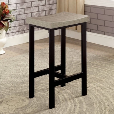 5pc Kaystone Curved Seats Counter Dining Table Set Gray/Black - HOMES: Inside + Out - Image 2