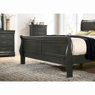 6pc Sliver Sleigh Bedroom Set - HOMES: Inside + Out - Image 8