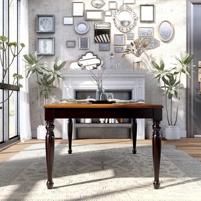 Jameson Country Style Extendable Dining Table Black/Oak - HOMES: Inside + Out - Image 6