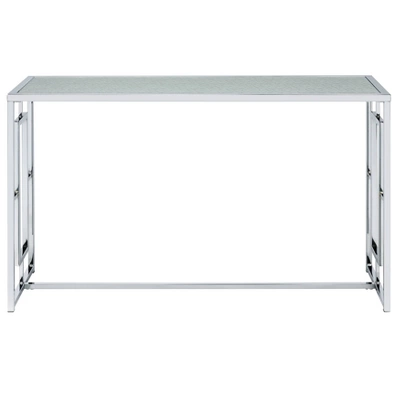 Marcha Glam Rectangle Sofa Table Chrome - HOMES: Inside + Out - Image 4