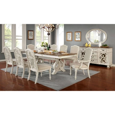 Bernerd Pedestal Base Extendable Dining Table White - HOMES: Inside + Out - Image 2