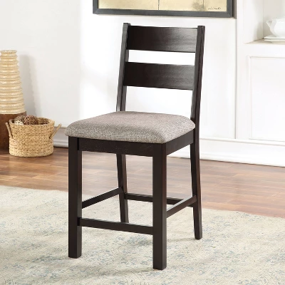 5pc Ulmar Counter Height Extendable Dining Table Set Dark Oak/Espresso - HOMES: Inside + Out - Image 2