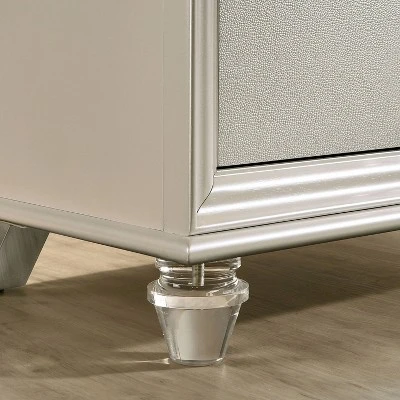 2pc Granite Nightstand And Chest Set Pearl White - HOMES: Inside + Out - Image 6