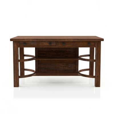 67" Foret Rustic Counter Height Dining Table Rustic Oak - HOMES: Inside + Out - Image 6