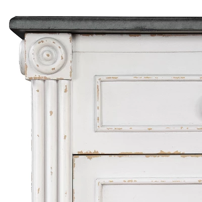 Magg 4 Drawer Jewelry Chest With Flip Up Mirror Antique White/Antique Gray Two Tone - HOMES: Inside + Out - Image 9