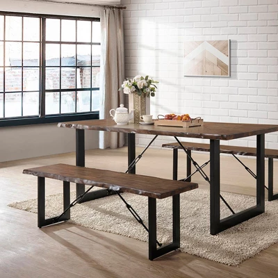 54" Wade Wood Dining Bench Walnut - HOMES: Inside + Out - Image 2