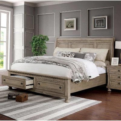 2pc Queen Earl Bedroom Set With Nightstand Gray - HOMES: Inside + Out - Image 4