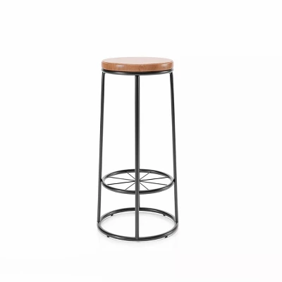 Set Of 2 33" Pilat Barstools With Wood Seat Warm Oak - HOMES: Inside + Out - Image 3