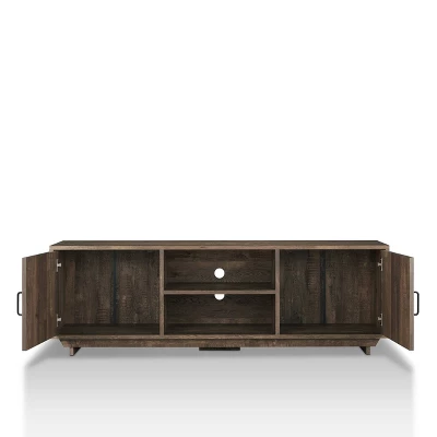 Fraire Contemporary TV Stand For TVs Up To 60" Reclaimed Oak - HOMES: Inside + Out - Image 3