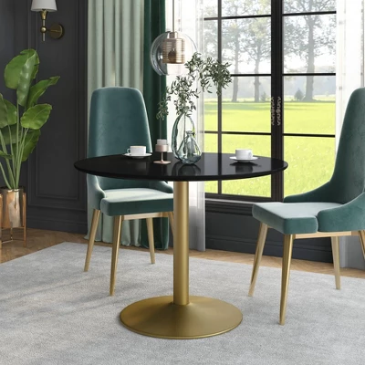 Koldfield Steel Base Round Dining Table - HOMES: Inside + Out - Image 2
