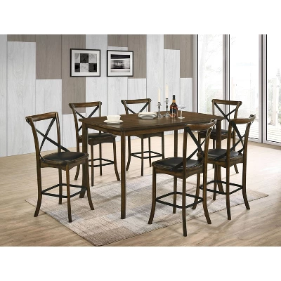 Somers Rectangular Counter Height Dining Table Oak - HOMES: Inside + Out - Image 3