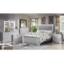 6pc Tenaya Bedroom Set Silver/Gray - HOMES: Inside + Out