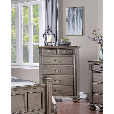 6pc Pennings Traditional Bedroom Set Gray - HOMES: Inside + Out - Image 4