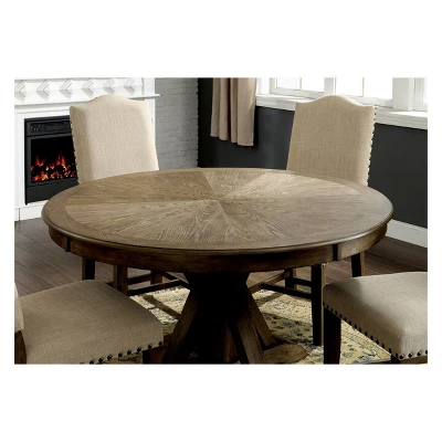 Iohomes Jellison Transitional Round Dining Table Light Oak - HOMES: Inside + Out - Image 3