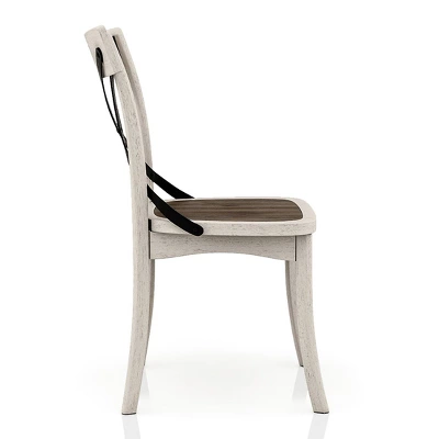 5pc Piker Round Dining Set Dark Walnut/Antique White - HOMES: Inside + Out - Image 6