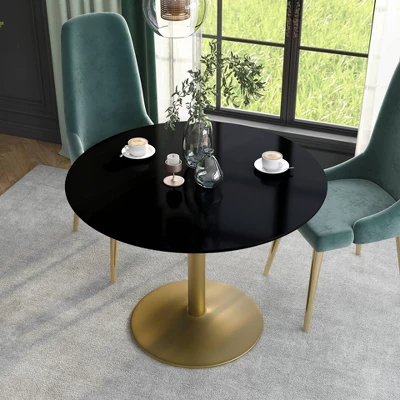 Koldfield Steel Base Round Dining Table - HOMES: Inside + Out - Image 3