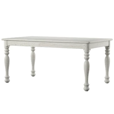 6pc Gordon Transitional Dining Set With Bench Gray/Beige - HOMES: Inside + Out - Image 2