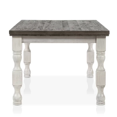 7pc Cambrien Rustic Farmhouse Dining Set Antique White/Gray - HOMES: Inside + Out - Image 5