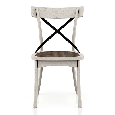 5pc Piker Round Dining Set Dark Walnut/Antique White - HOMES: Inside + Out - Image 8